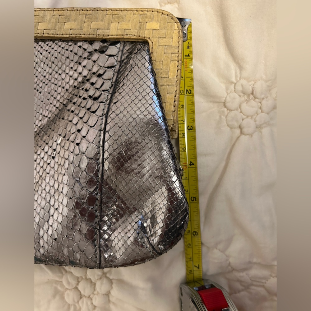 J. Crew Collection Unique Embossed Leather Clutch - image 6